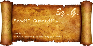 Szoó Gusztáv névjegykártya