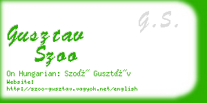 gusztav szoo business card